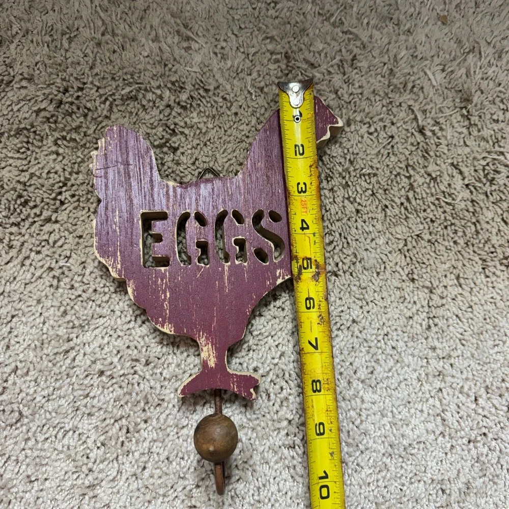 Rustic Red Chicken Wall Hook